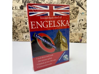 Engelska - intensivkurs med CD *NY, OÖPPNAD* 4 CD, lärobok, grammatiköversikt