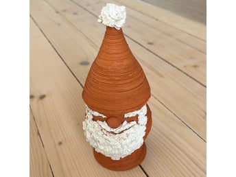 Retro KeramikTomte – Kjell Boman, Falkenberg (1971) – 19 cm hög