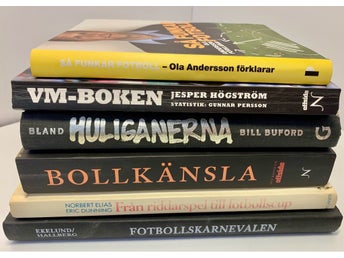 Samling FOTBOLLS BÖCKER, 6 st