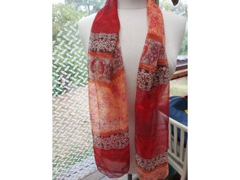 sjal/scarf avlång siden 70-tal 34x155 cm !