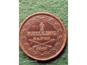 1/3 Skilling Banco 1846