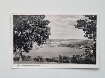 Vykort Schalkenmehrener Maar i Eifel-regionen i Tyskland