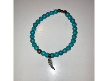 Turkos Armband med Vinge