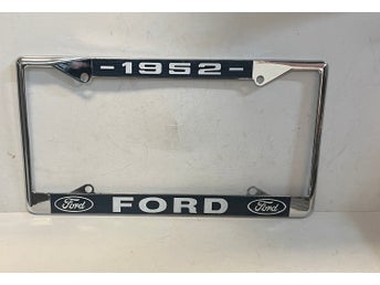 Nummerplåtsram kromad metall 1952 Ford