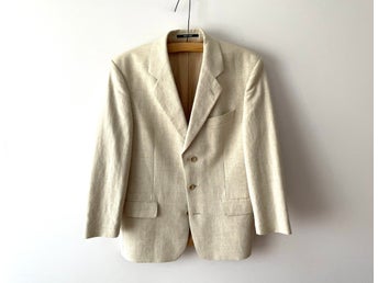 NEW TAST Herr sommar kavaj, linne bomullsblandning formell jacka, medium