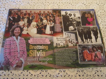 DROTTNING SILVIA - STOR ARTIKEL - 8 SIDOR - FRÅN TIDNING