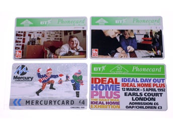 British vintage phonecards-4 phonecards included-3 British Telecom / Mercurycard