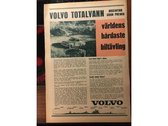 VOLVO PV 1960 Rally Argentino 1960 annons