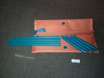 Nya! 4 Eco by Tupperware återanvändbara sugrör plus borste fodral