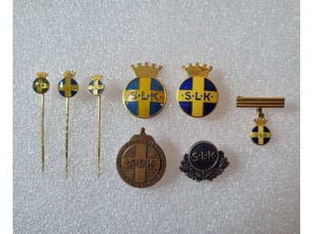 SLK Svenska Lottakåren 8st. blandade märke nålmärke