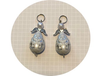 2 berlocker charms änglar