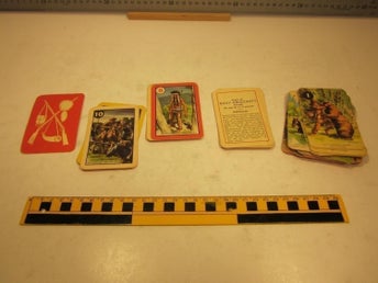 Davy Crockett, 1950-tals kortspel, komplett med 44 kort + regler
