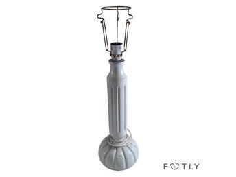 Bordslampa Vit Retro Lampa Vintage Elektrisk Belysning Klassisk Stil