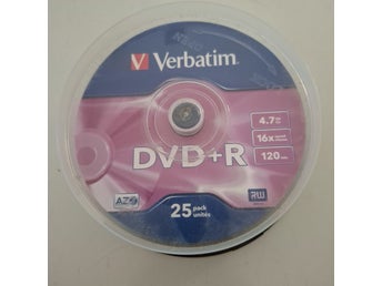 Verbatim DVD+R 4.7 GB 16x hastighet 25-pack