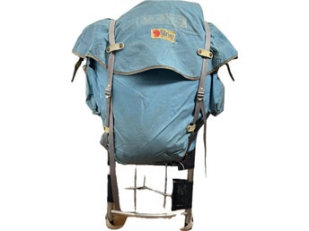 Vintage Stor Fjällräven ryggsäck med aluminum ram Backpack Vandring Camping