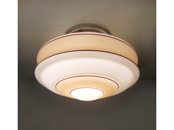 Art Deco Funkis lampa, 40-tal, taklampa Retro