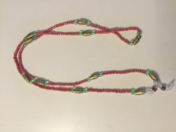 1 st senilsnöre/ Rosa Pärlor