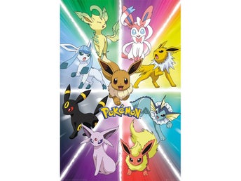 POKEMON EEVEE EVOLUTION MAXI POSTER Affisch Plansch Tavla Nintendo DS 3DS