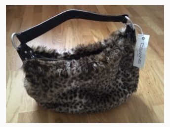 CEANNIS VÄSKA Leopardmönster fusk päls handväska CEANNIS VÄSKA Leopardmönster fusk päls handväska