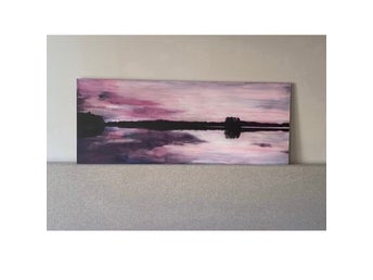 Tina Eskilsson, ”Bolmen”, Silkscreen, signerad, 110x44 cm
