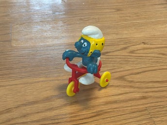 Vintage Supersmurf på Trehjuling – Schleich 1978 Komplett!
