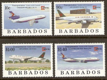 Barbados Flyg Mi 906-09 xx