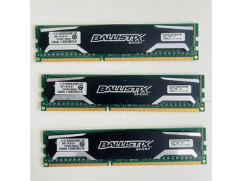 Ballistix Sport DDR3 RAM 2GBx3 totalt 6GB
