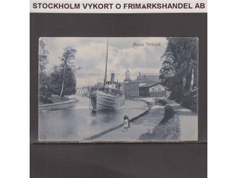 Motala Verkstad - S/S Ceres med fabriken i bakgrunden