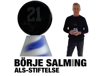 Glasprinsen Hockey Puck - Nr 2/100 - 15000kr till Börje Salming ALS stiftelse