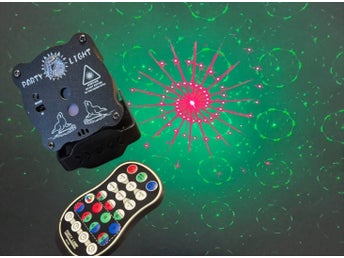 Professionell RGB Laser Disko lampa – 120 Ljuseffekter med Fjärrkontroll