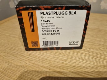 PLASTPLUGG BLA 10x45 50 st