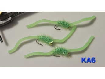 (KA6) 3-pack Squirmy Worm - Killer Masken - Killer Worms -#10 *GLOW IN THE DARK*