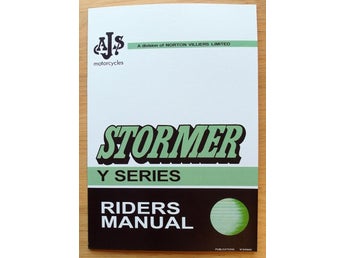 Handbok / Riders Manual för AJS Stormer Y-Series 250 & 370