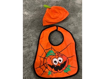 Orange Haklapp och Hatt Set