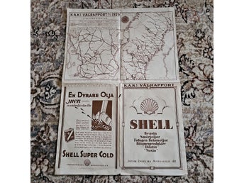 Shell karta från 1929 orginal ej nytryck