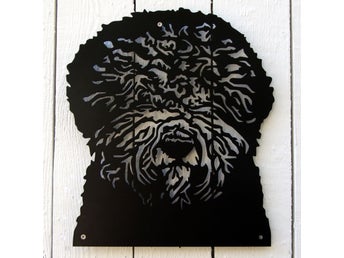 Lagotto svart litet huvud, 17*15 cm