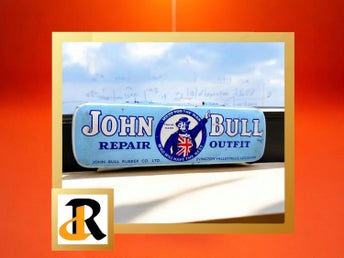 vintage från 50 talet, England, The John Bull Repair Outfit Tin.