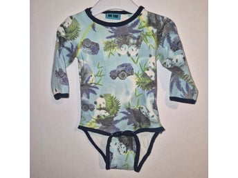 Me Too blå häftig djungel body, storlek 62