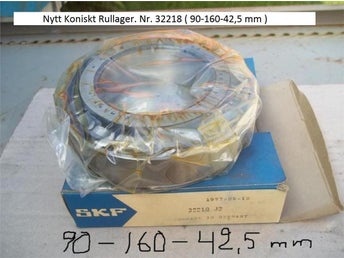 Nytt Koniskt Rullager. Nr. 32218 ( 90-160-42,5 mm )