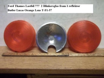 Ford / Bedford Lastbil. 2 Blinkersglas, 1 Reflektor. Fram