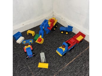 Retro LEGO Duplo Paket – Traktor 2629 (1985), Grävmaskin 2920 mm.