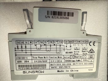 Sungrow nätansluten växelriktare med mätare och kommunikationsbox