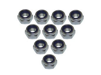 Låsmutter M10 elförzinkad 10-pack