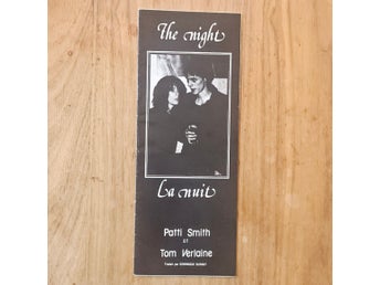 Patti Smith/Tom Verlaine The night La nuit - 1976 | Köp på Tradera