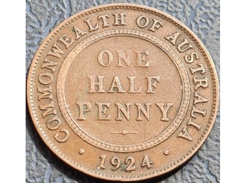 Halv Penny 1924 George V - Australien
