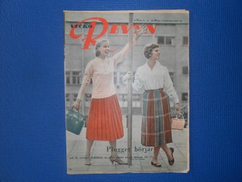 Veckorevyn 34 1955 Hillevi Rombins Miss Universum Siv Börring Barbro Svinhufvud