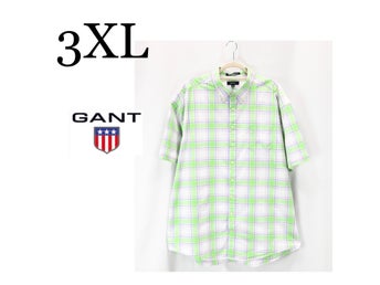 GANT CARMEL HEATHER POPLIN REGULAR FIT KORTÄRMAD SKJORTA storlek 3XL