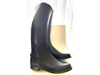 Gummi ridstövlar - svarta - 42/43 - mycket gott skick - 47 cm höga - fri frakt!