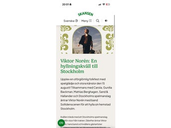 Två toppenplatser till konsert md Carola och Viktor Noren slumpas bort