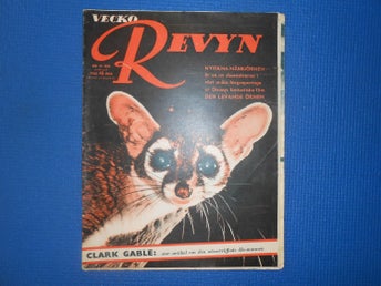 Veckorevyn 34 1954 Nina Warner Hooke Röinge Clark Gable Gun Arvidsson